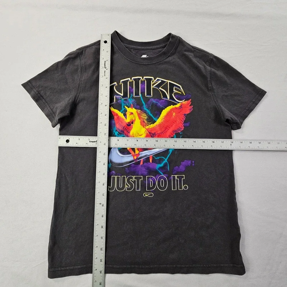 Nike Pegasus Gray Short Sleeve Loose Fit Cotton T-Shirt Youth L